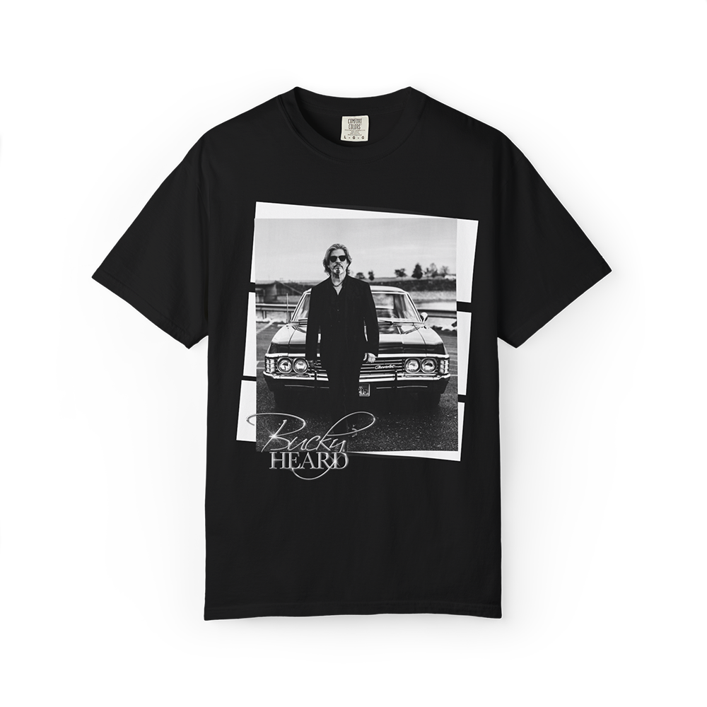 Bucky Heard & Classic Car - Retro Unisex Tee - Image 2