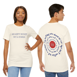 'Age Ain't Nothin' But a Number' - Retro Sun Spiral Natural Graphic T-Shirt