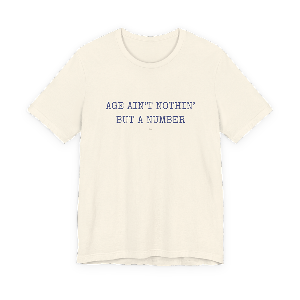 'Age Ain't Nothin' But a Number' - Retro Sun Spiral Natural Graphic T-Shirt - Image 2